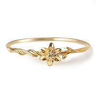 Algopix Similar Product 9 - HOLINSE Gold Birth Flower Ring with