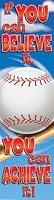 Algopix Similar Product 12 - Eureka Baseball Motivational Banner