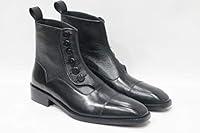 Algopix Similar Product 5 - Handmade Leather Black Button Boot Men