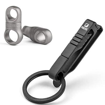 FEGVE Titanium Swivel Small Key Ring, Key Chain Rings Heavy Duty