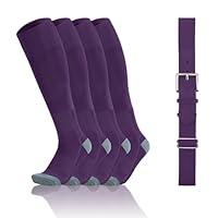 Algopix Similar Product 3 - QBK Toddler Baseball Socks And Belt