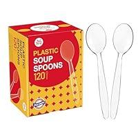Algopix Similar Product 14 - Disposable Clear Soup Spoons Heavy