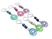 Algopix Similar Product 3 - Vivid Owl Stitch Markers for Knitting