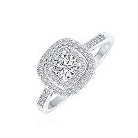 Algopix Similar Product 3 - 1CT Double Square Halo Solitaire