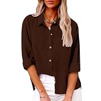 Algopix Similar Product 17 - Women Blouse Tops Plus Size Solid Color