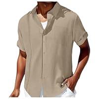 Algopix Similar Product 7 - Mens Short Sleeve Shirt Summer Casual