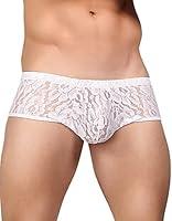 Algopix Similar Product 15 - Male Power Stretch Lace Short White 