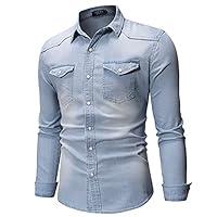 Algopix Similar Product 15 - YoweinMens Button Down Tops Slim