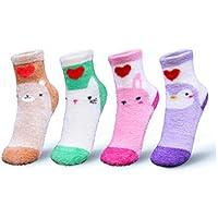 Algopix Similar Product 15 - Basico Kids Fuzzy Socks Warm Christmas