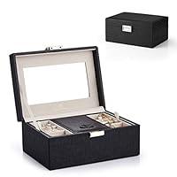 Algopix Similar Product 20 - Vlando Two Tray Lockable Jewelry Box