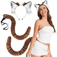 Algopix Similar Product 7 - Tiger Ears Headband and Tiger Tail Set