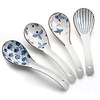 Algopix Similar Product 10 - IQCWOOD Porcelain Soup Spoons 62 inch