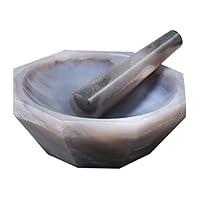 Algopix Similar Product 1 - PUL FACTORY 50mm Diameter Agate Mortar