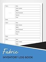 Algopix Similar Product 19 - Fabric Inventory Log Book Fabric