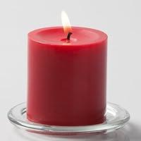 Algopix Similar Product 13 - Richland 3 X 3 Hand Poured Red Pillar
