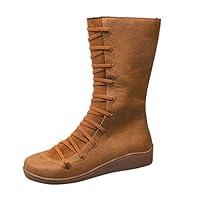 Algopix Similar Product 8 - Kauneus Womens Comfy Soft Leather Ankle