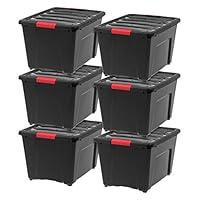 Algopix Similar Product 2 - IRIS USA 54 Qt Stackable Plastic