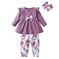 Algopix Similar Product 16 - 3PCS Baby Girl Clothes Ruffle Floral