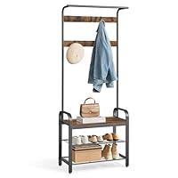 Algopix Similar Product 13 - VASAGLE Coat Rack Hall Tree with Shoe