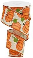 Algopix Similar Product 2 - Pumpkin Patch Wired Edge Ribbon 10