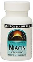 Algopix Similar Product 12 - Niacin, 100 tabs, Source Naturals