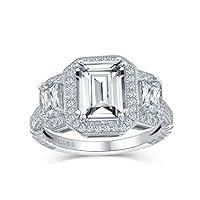 Algopix Similar Product 6 - 3CT Deco Style Rectangle Halo Past