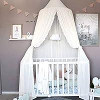 Algopix Similar Product 10 - LOAOL Kids Bed Canopy with Lace Sheer