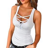 Algopix Similar Product 18 - Tank Tops for Women Sexy Low Cut Scoop