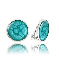 Algopix Similar Product 15 - Classic Small Round Clip on Earrings 