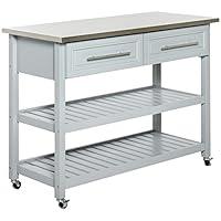 Algopix Similar Product 7 - HOMCOM Kitchen Island Rolling Utility