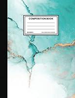 Algopix Similar Product 16 - Marble Composition Notebook  Teal