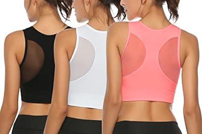 YEOREO Workout Sports Bras for Women Padded Strappy Open Back Gym Bra  Lorelie Light Impact Criss Cross Yoga Crop Top