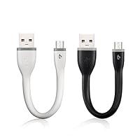 Algopix Similar Product 11 - BigBlue Short Micro USB Cable 2 Pack