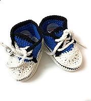 Algopix Similar Product 2 - Crochet blue booties for boys crochet