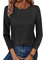 Algopix Similar Product 3 - TICTICMIMI Womens 34 Sleeve Tops Crew