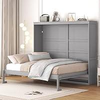 Algopix Similar Product 11 - Queen Size Murphy Bed Frame Foldable