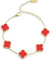 Algopix Similar Product 16 - Dainty 18K Gold Plated Lucky Clover