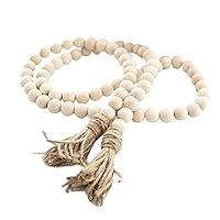 Algopix Similar Product 6 - Farmhouse Beads 58in Wood Bead Garland