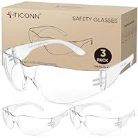 Algopix Similar Product 18 - TICONN Clear Safety Glasses for Men