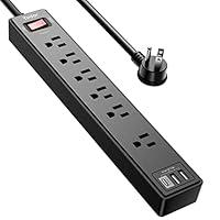 Algopix Similar Product 15 - 6Ft Power Strip Surge Protector 