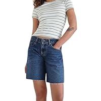 Algopix Similar Product 9 - Pivanzore Baggy Jean Shorts Women Y2k