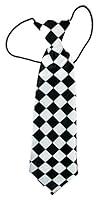 Algopix Similar Product 12 - Boys Satin Ties (Black/White Check)