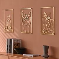 Algopix Similar Product 11 - DeaTee 3 Packs Gold Wall Decor