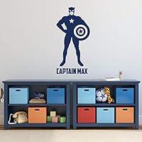 Algopix Similar Product 2 - Custom Boy Name Captain America Vinyl