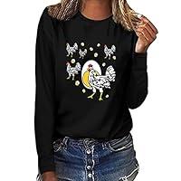 Algopix Similar Product 12 - Sweatshirts for Women Trendy Chickens