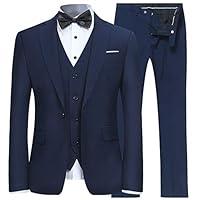 Algopix Similar Product 2 - Mens Slim Fit 3 Piece Suit One Button