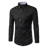 Algopix Similar Product 2 - Mens Dress Slim Fit Shirts Long Sleeve