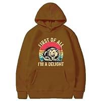 Algopix Similar Product 15 - NUFR First Of All I m A Delight Hoodie