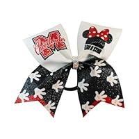 Algopix Similar Product 4 - Mouse Pink Bow  Glitter Cheer Bow 