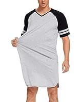 Algopix Similar Product 15 - MINTLIMIT Mens Nightgown Short Sleeve